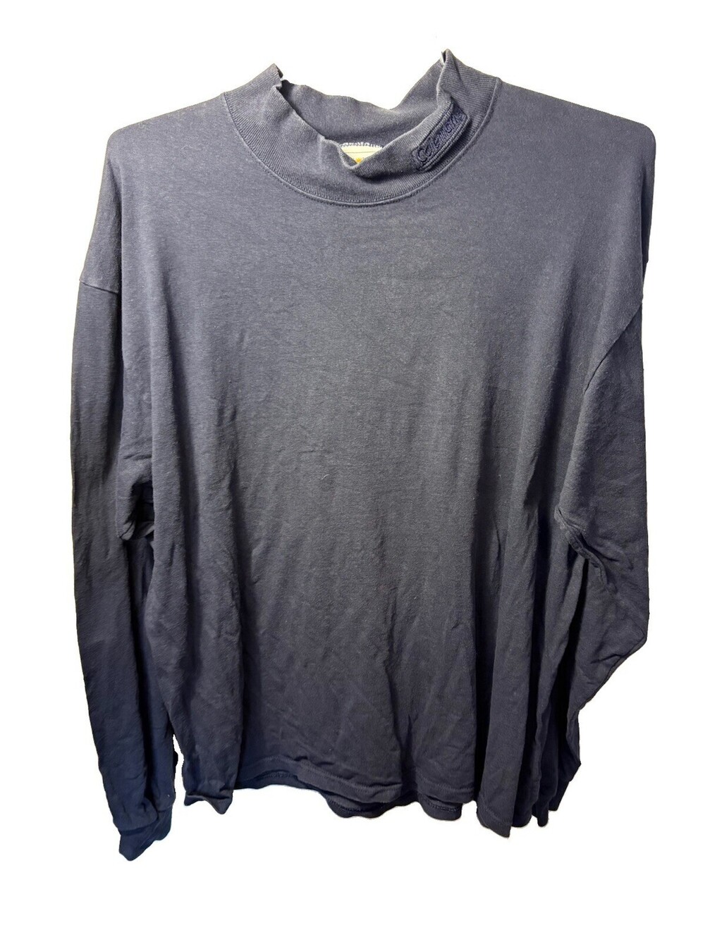 Vintage Cotton Deluxe by Anvil Coleman Mock Neck Long Sleeve Shirt XL